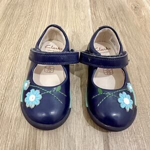 Clarks Blue Floral First Shoes